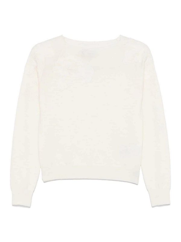 ERMANNO FIRENZE: Escotes barcos - Suéter Con Escote Barco - Crema