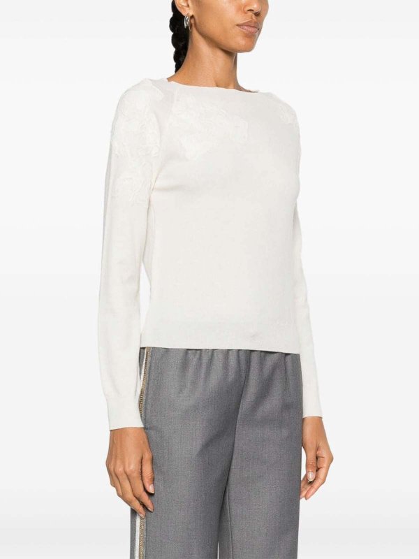 ERMANNO FIRENZE: Escotes barcos online - Suéter Con Escote Barco - Crema