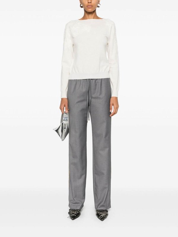 The Best Shops ERMANNO FIRENZE: Escotes barcos - Suéter Con Escote Barco - Crema