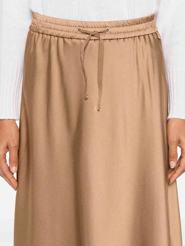 膝丈/ミディスカート - キャメル shop online: HERNO