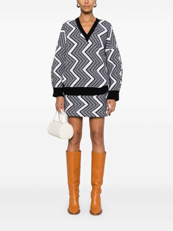 Pull Col Rond - Blanc shop online: MISSONI