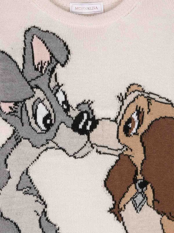 MONNALISA: Strickpullover mit Rundhalsausschnitt online - Rundhalspullover - Hellbeige