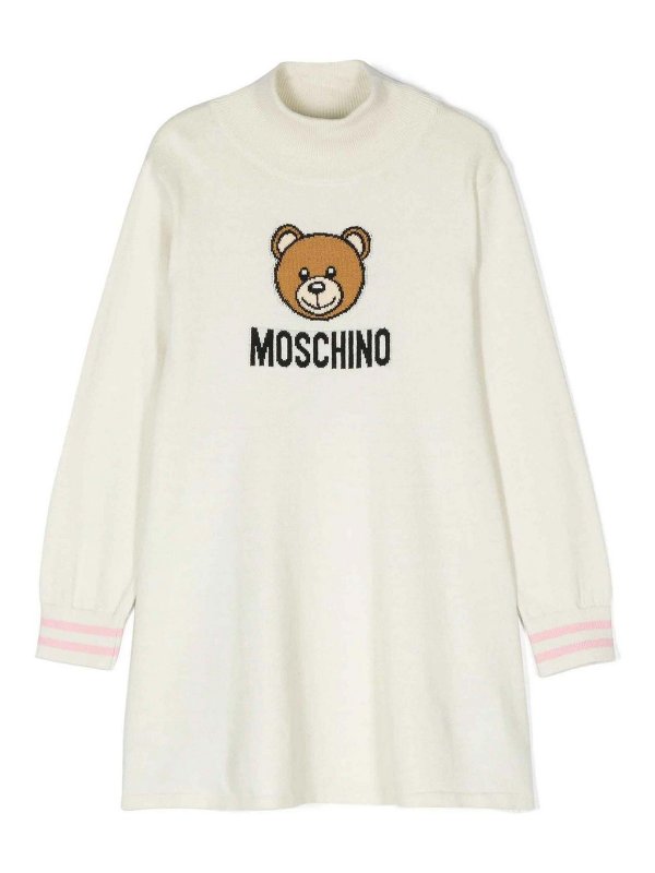 Moschino Kids: Maxi robe - Maxi Robe - Gris Clair