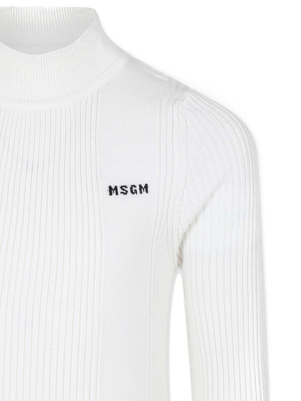 M.S.G.M. KIDS: Cuellos altos y polos online - Suéter Con Cuello Alto - Blanco