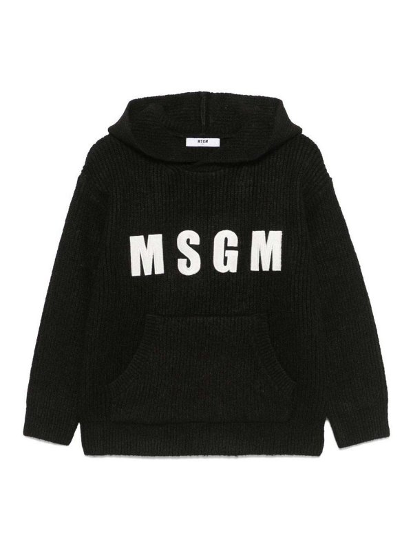M.S.G.M. KIDS: Pull col rond - Pull Col Rond - Noir
