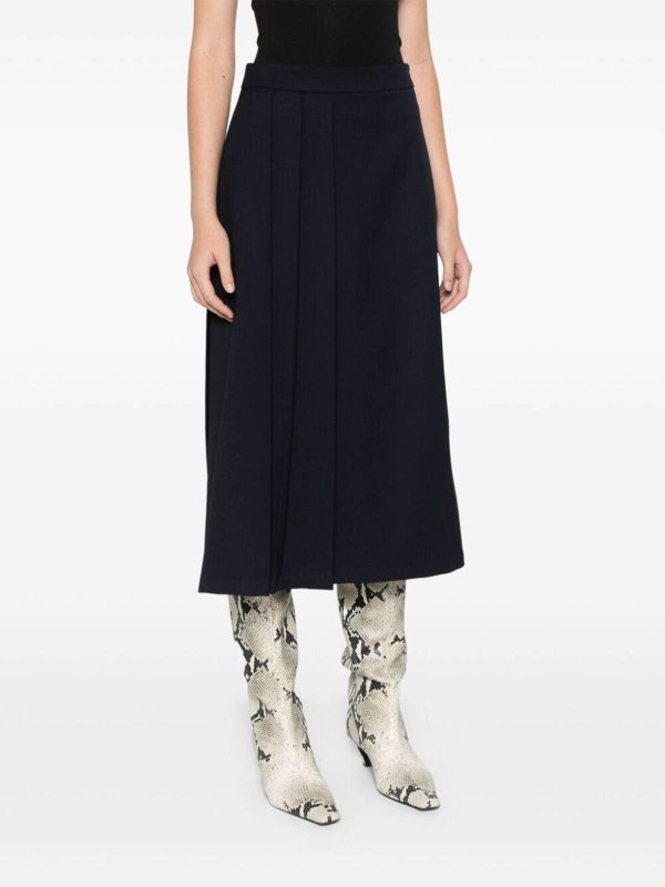 The Best Shops P.A.R.O.S.H.: ニーレングススカート＆ミディ丈 - 膝丈/ミディスカート - ブルー