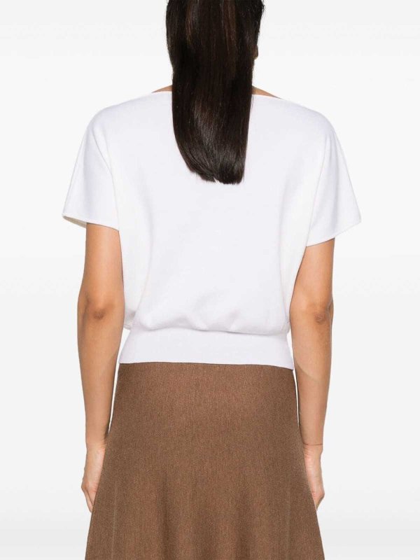 P.A.R.O.S.H.: U-Boot-Ausschnitt online - U-Boot-Pullover - Weiß