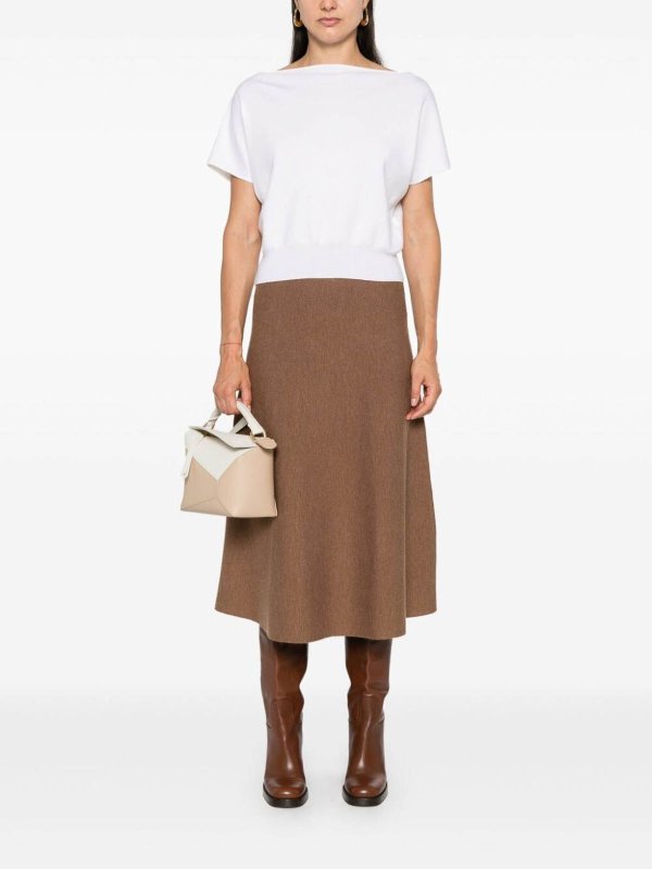 The Best Shops P.A.R.O.S.H.: U-Boot-Ausschnitt - U-Boot-Pullover - Weiß