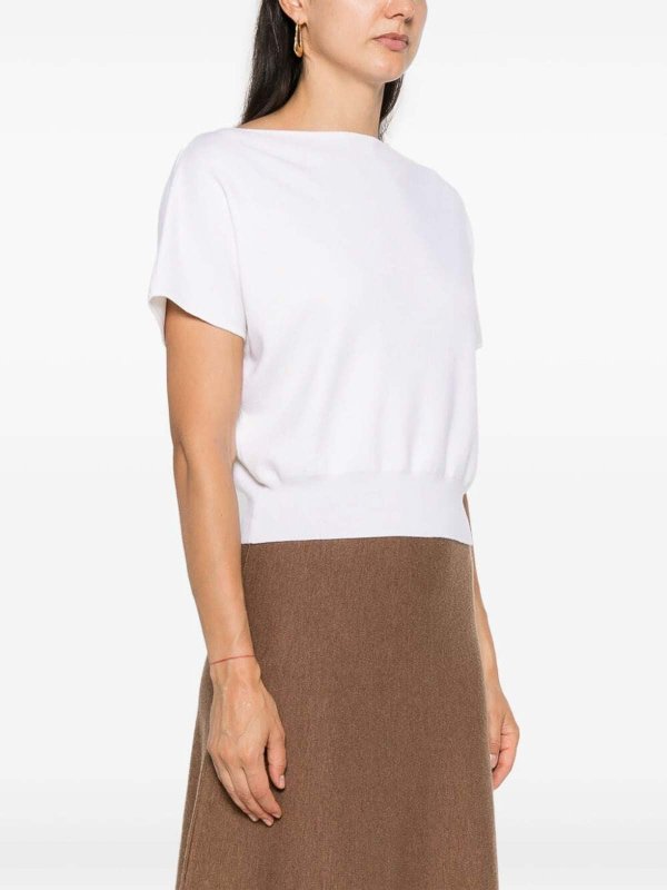 U-Boot-Pullover - Weiß shop online: P.A.R.O.S.H.