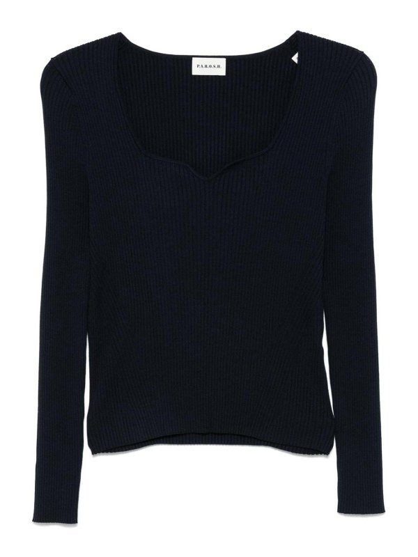 P.A.R.O.S.H.: ボートネック - ボートネック - ブルー