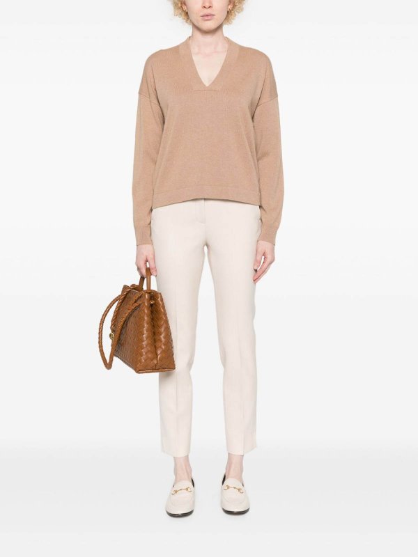 The Best Shops PESERICO: U-Boot-Ausschnitt - U-Boot-Pullover - Rosa