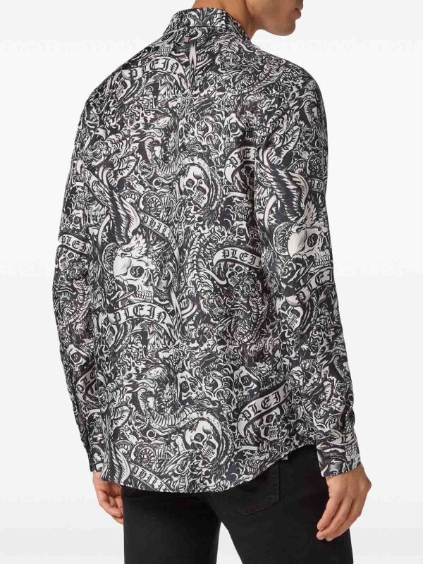 シャツ - 黒 shop online: PHILIPP PLEIN