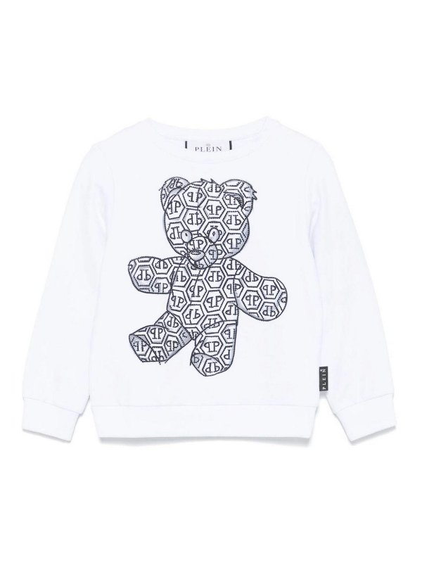 Philipp Plein Junior: Sweatshirts und Pullover - Sweatshirt - Weiß