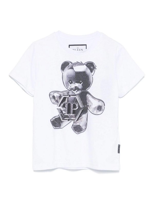 Philipp Plein Junior: T-shirts - T-Shirt - Blanc