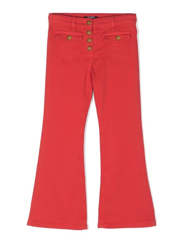 Balmain: Shorts - Shorts - Rojo
