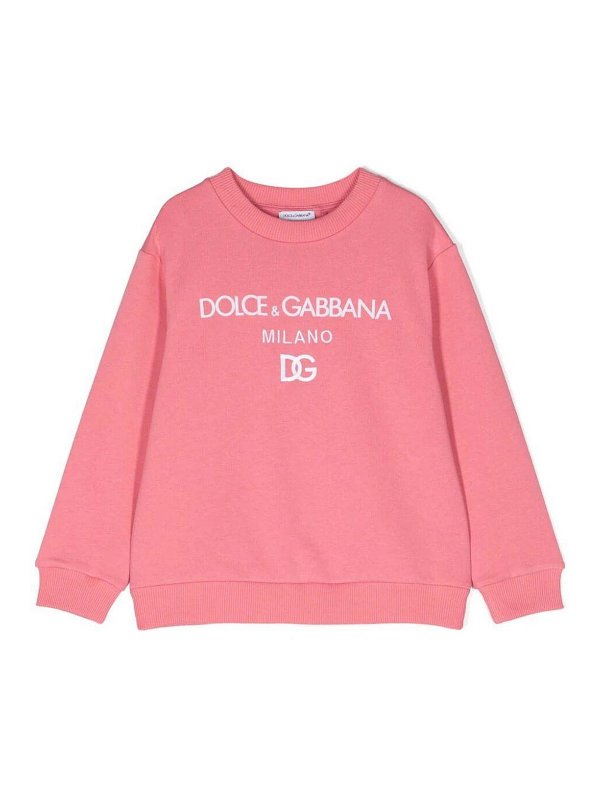 Dolce & Gabbana Jr: Sudaderas y suéteres - Sudadera - Rosado