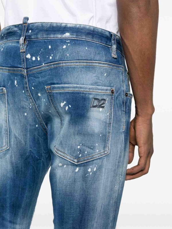 DSQUARED2: Skinny Jeans online - Shorts - Helles Jeansblau