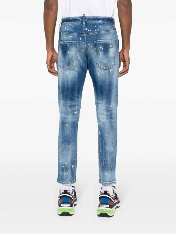 The Best Shops DSQUARED2: Skinny Jeans - Shorts - Helles Jeansblau