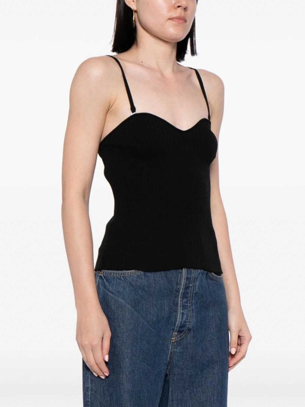 EMPORIO ARMANI: Tops y camisetas sin mangas online - Top - Negro