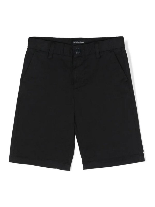 EMPORIO ARMANI: トラウザーショーツ - ショートパンツ - ダークブルー