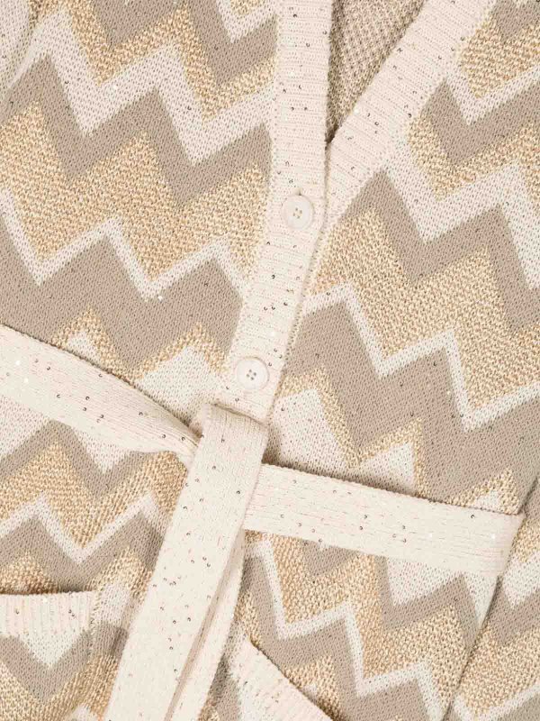 The Best Shops Missoni Kids: Strickpullover mit Rundhalsausschnitt - Rundhalspullover - Hellbraun