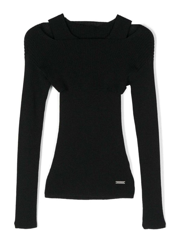 MONNALISA: トップス＆タンクトップ - トップ/タンクトップ - 黒