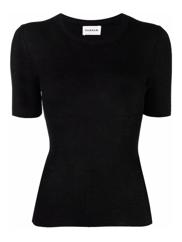 P.A.R.O.S.H.: ボートネック - ボートネック - 黒