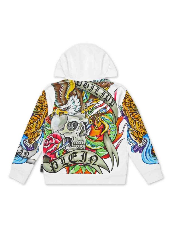 The Best Shops Philipp Plein Junior: Sweatshirts und Pullover - Sweatshirt - Weiß