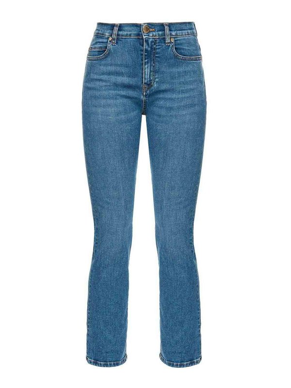 Pinko: Jeans évasés - Jean Bootcut - Bleu