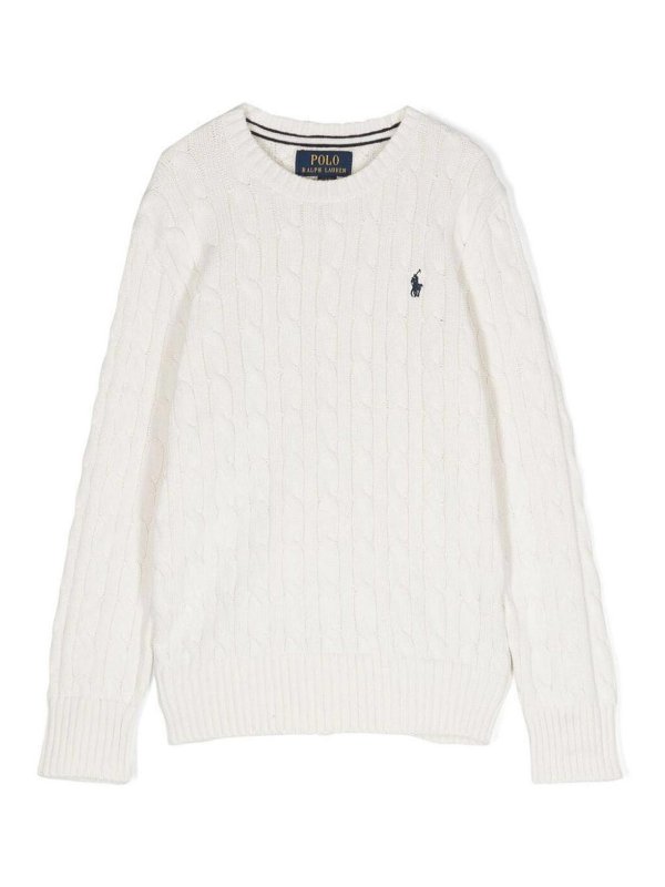 RALPH LAUREN: Suéteres con cuello pico - Suéter Cuello Redondo - Blanco