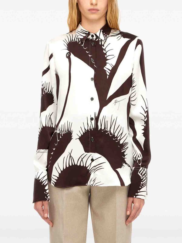 SALVATORE FERRAGAMO buy online シャツ - ダークブラウン