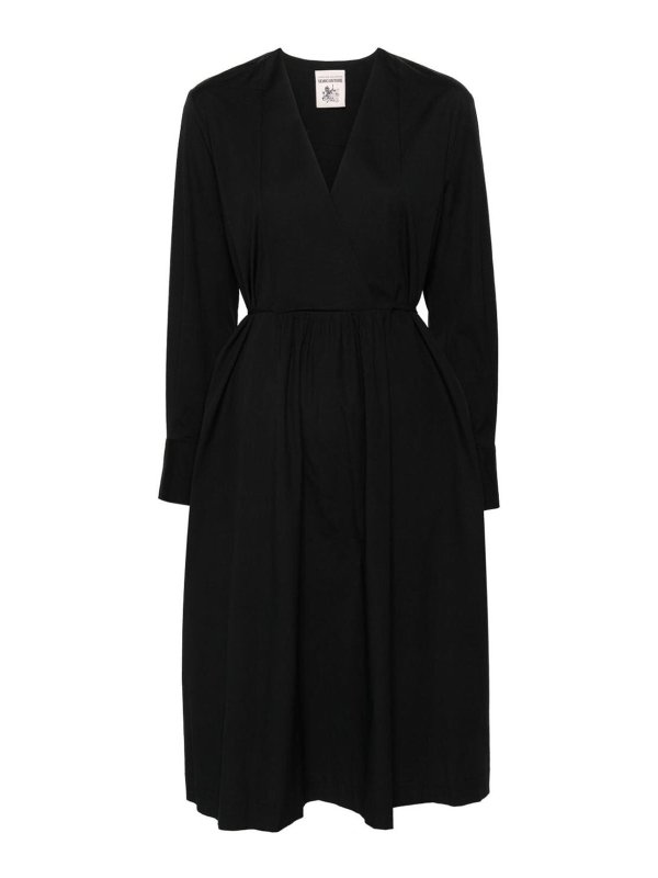 Semicouture: Knielange Kleider - Knielanges Kleid - Schwarz