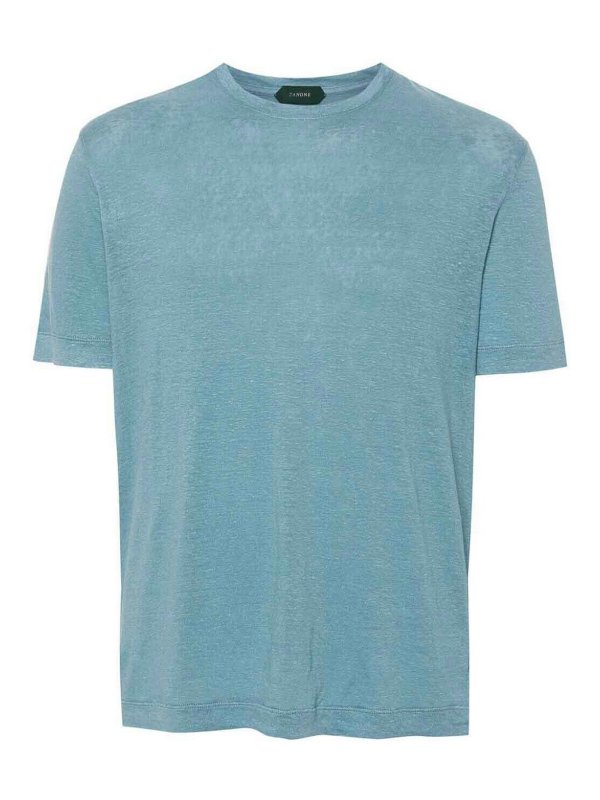 ZANONE: T-shirts - T-Shirt - Bleu Clair