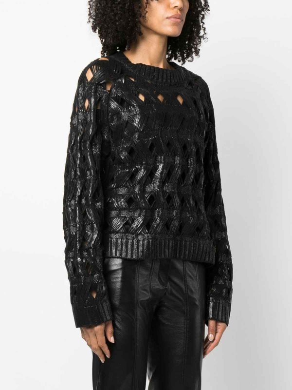 The Best Shops ALBERTA FERRETTI: U-Boot-Ausschnitt - U-Boot-Pullover - Weiß