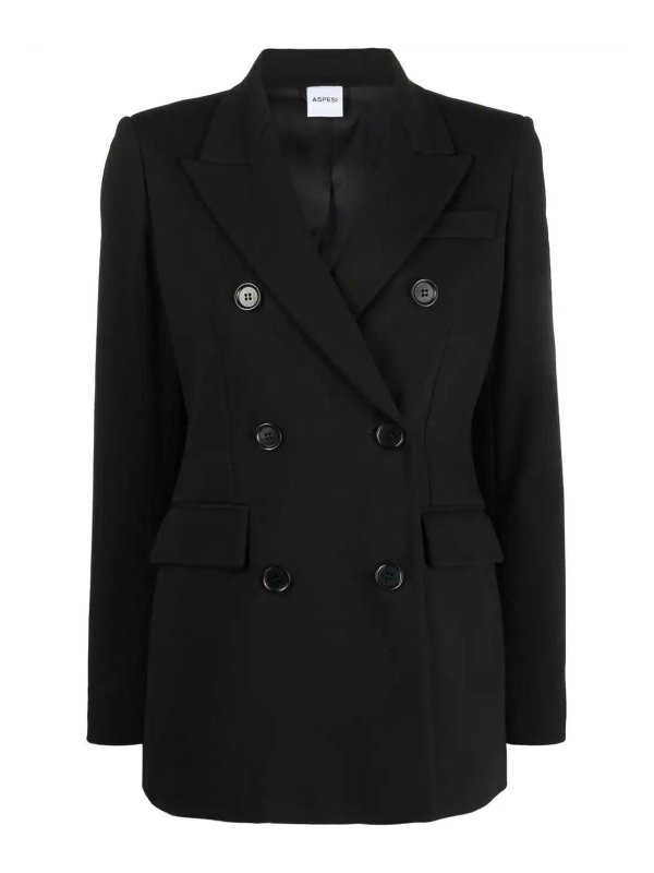 ASPESI: Casualjacken - Casualjacke - Schwarz