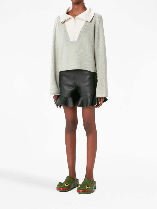 J.W. ANDERSON: Strickpullover mit Rundhalsausschnitt online - Rundhalspullover - Hellgrün