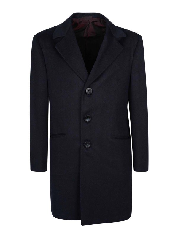 KITON: Knielange Mäntel - Knielanger Mantel - Schwarz