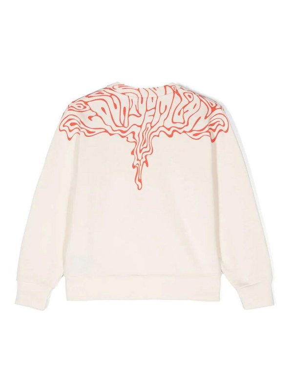 Marcelo Burlon Kids: Suéteres con cuello pico online - Suéter Cuello Redondo - Beis Claro