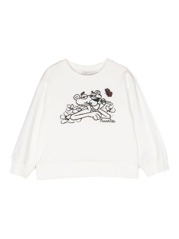 MONNALISA: スウェット＆セーター - スウェットシャツ/セーター - 白