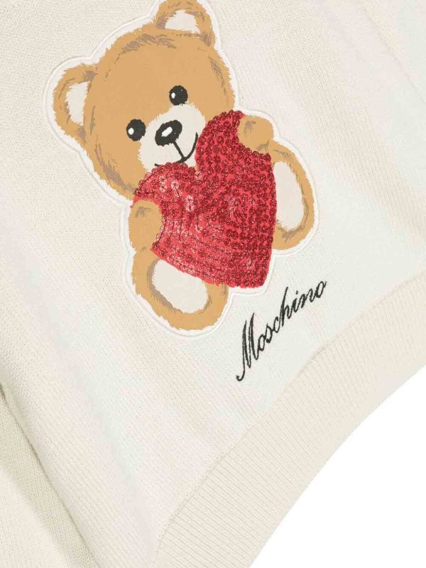 The Best Shops Moschino Kids: Strickpullover mit Rundhalsausschnitt - Rundhalspullover - Hellgrau