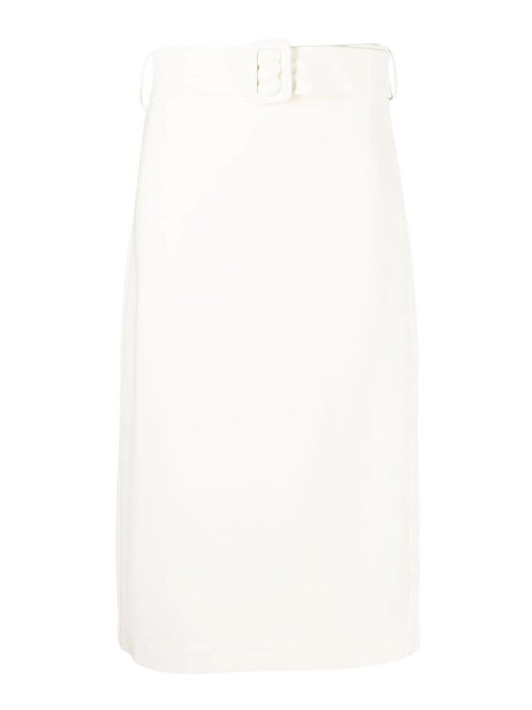 P.A.R.O.S.H.: ニーレングススカート＆ミディ丈 - 膝丈/ミディスカート - クリーム