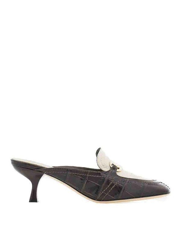 SALVATORE FERRAGAMO: Mules - Mules - Marron Foncé