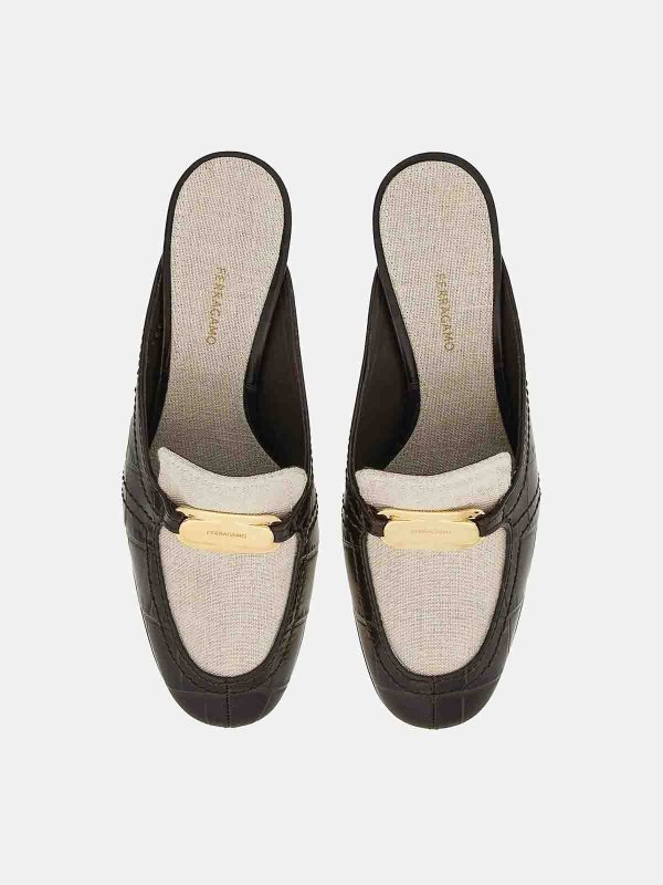 Mules - Marron Foncé shop online: SALVATORE FERRAGAMO