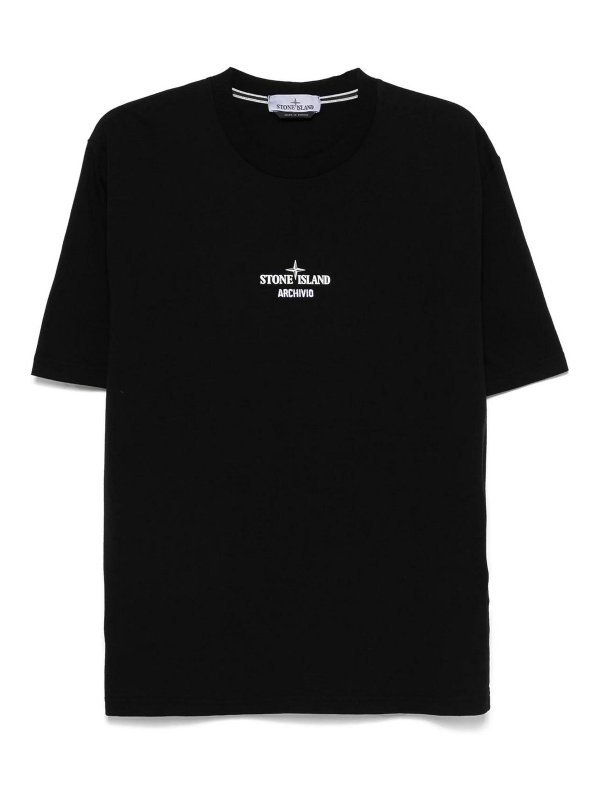 STONE ISLAND: Camisetas - Camiseta - Negro