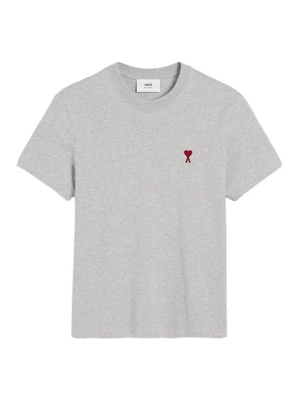 AMI PARIS: t-shirts - Red Adc T-Shirt