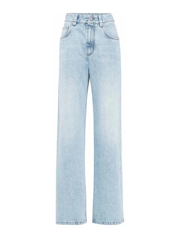 BRUNELLO CUCINELLI: straight leg jeans - Loose Denim Trousers