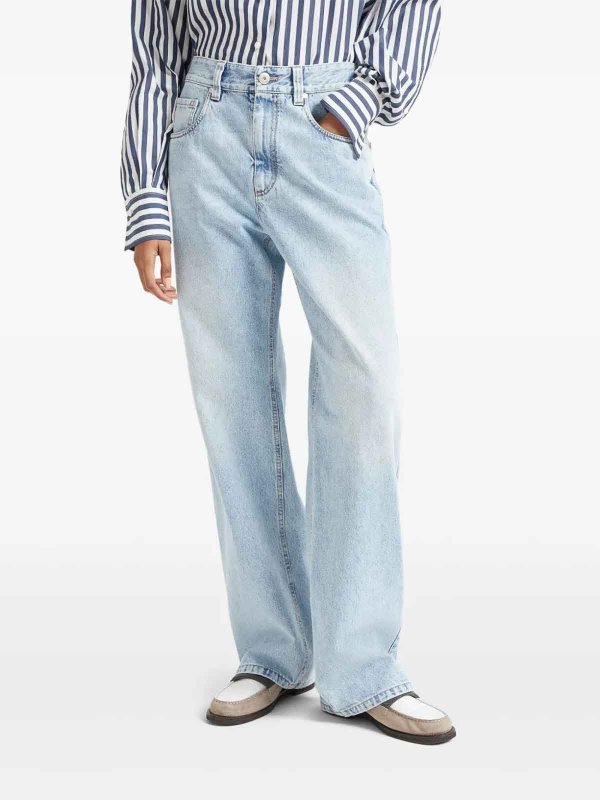 BRUNELLO CUCINELLI: straight leg jeans online - Loose Denim Trousers