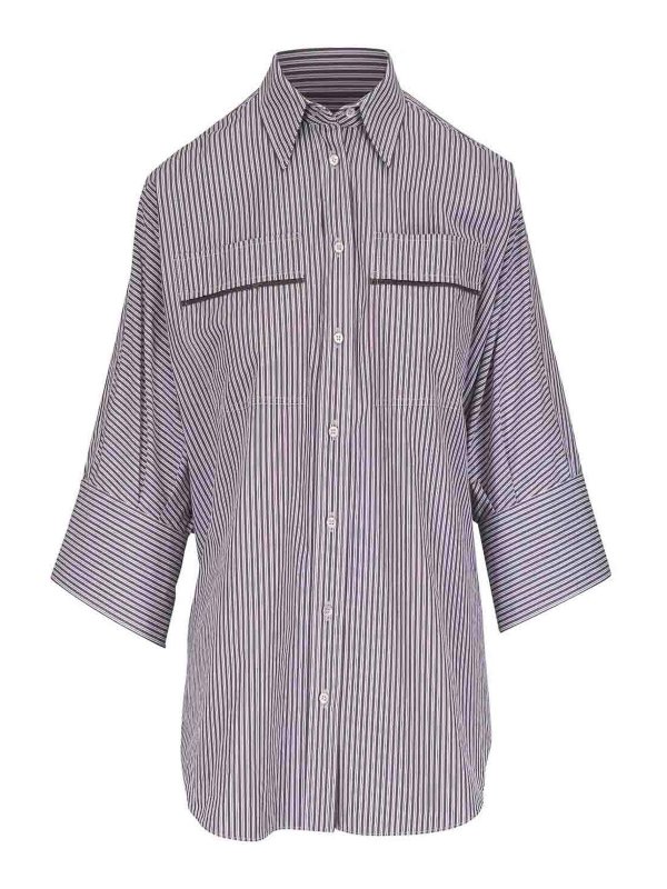 BRUNELLO CUCINELLI: シャツ - シャツ - ブラウン