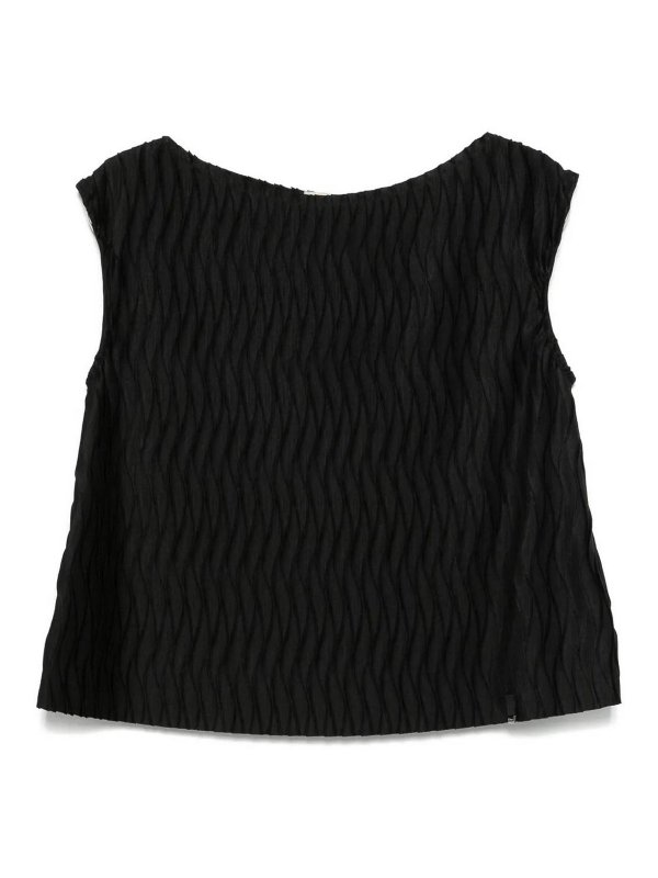 HERNO: Tops & Tank tops - Pleated Top