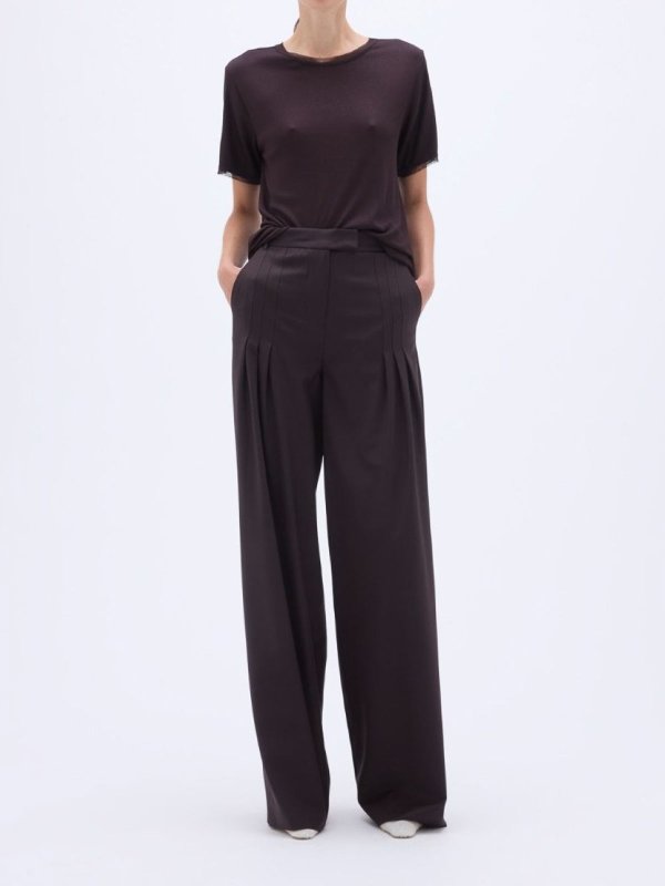 REMAIN Birger Christensen: t-shirt online - Maglietta con bordo in rete